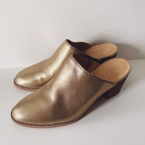 Madewell Gold Harper Mule
